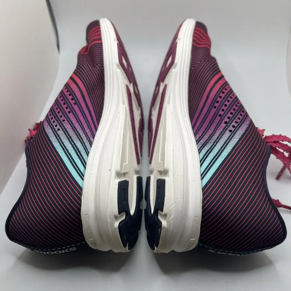 Brooks Women's Running Shoes in Maroon, Pink & Teal - Picture 5 of 10